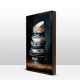 Artwork - Stack of Delft blue bowls nr2