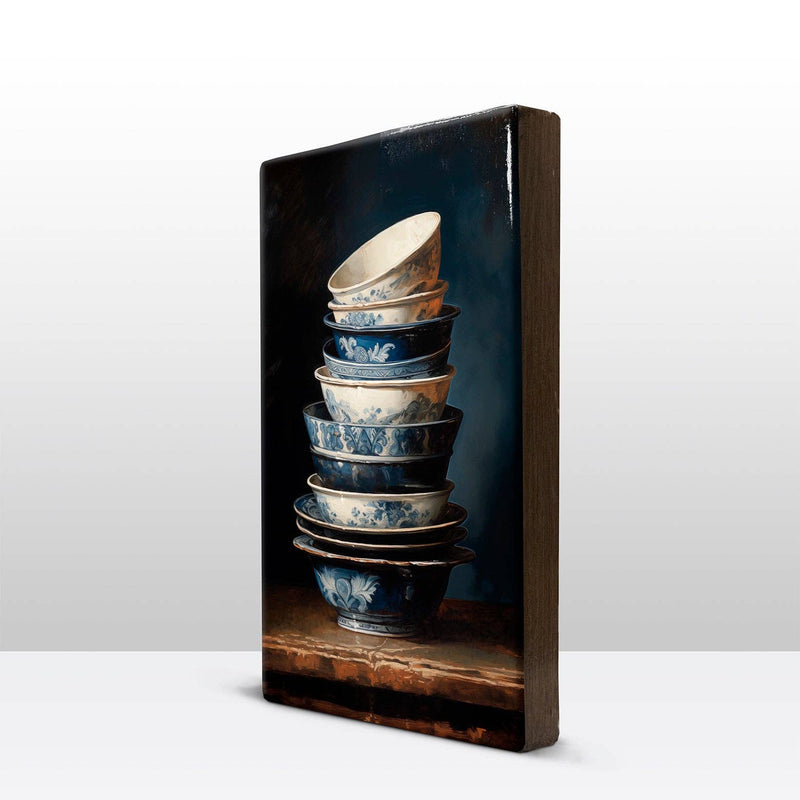 Artwork - Stack of Delft blue bowls nr2