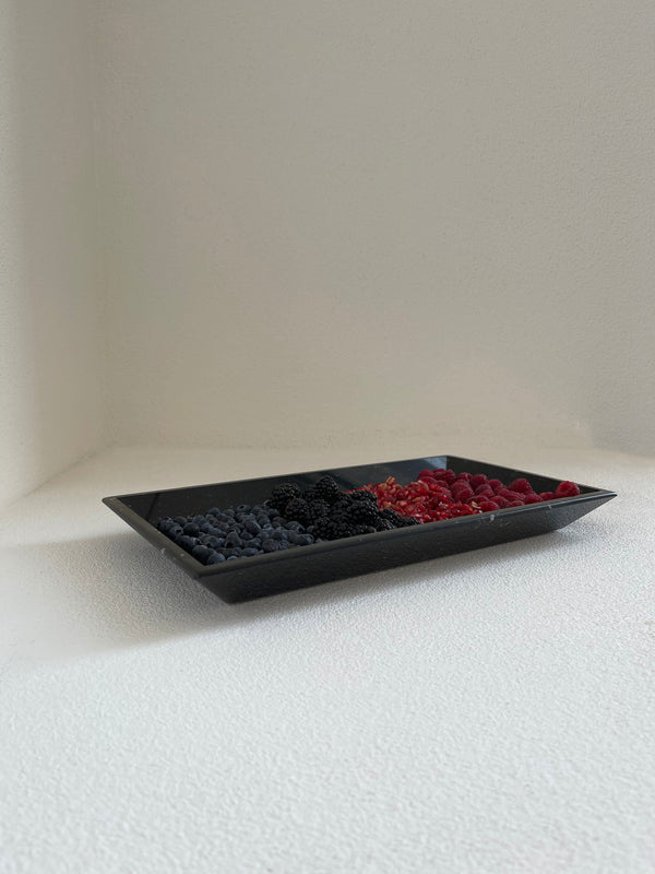 Serving Tray/Plate in Black Marble