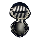 Skincare Case, Round with Handle – Black