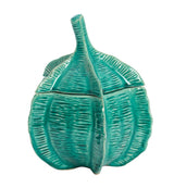 Decorative Ceramic Jar with lid - Emerald Green