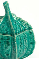 Decorative Ceramic Jar with lid - Emerald Green