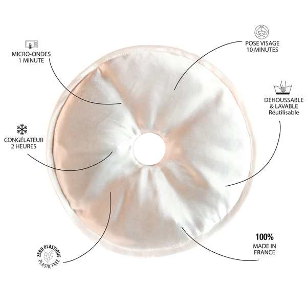 Hot/cold silk face mask