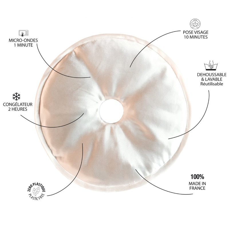 Hot/cold silk face mask