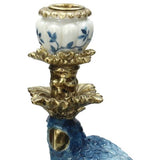 Candleholder - Blue Parrot - Polystone