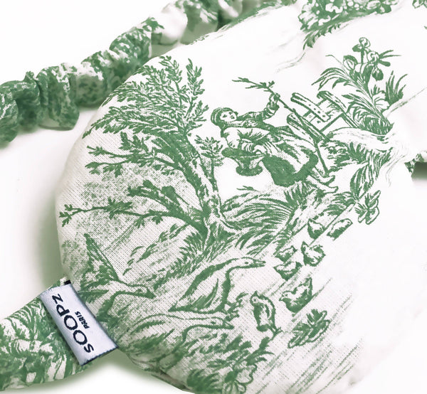 Hot & Cold Eye Mask with Flax/Lavender Seeds - Green