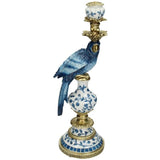 Candleholder - Blue Parrot - Polystone