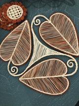 Placemat - Handmade, Terracotta/Natural - Leaves