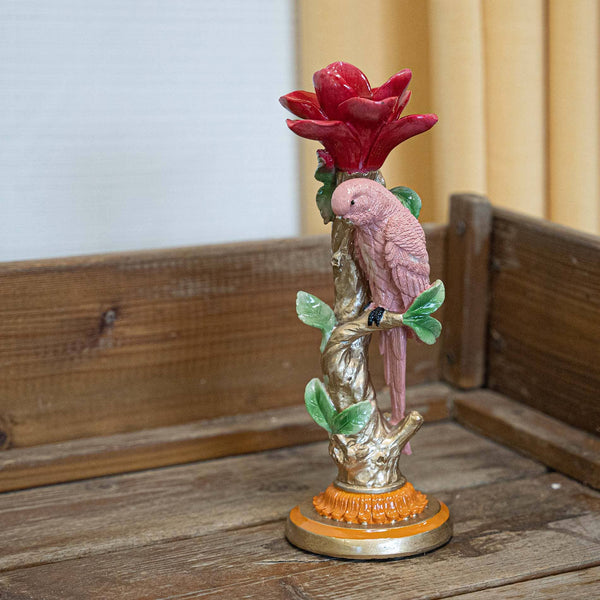 Candleholder - Pink Parrot