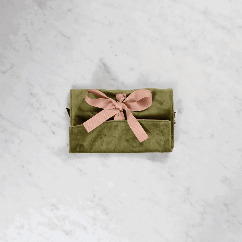 Jewellery Case, Travel, M – Eco Velvet – Green