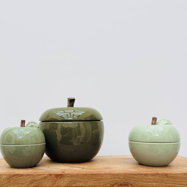 Candle in a Ceramic Apple - Salvia