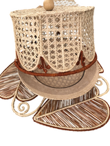 Food Dome - Handmade in Iraca Palm, natural-brown