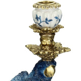 Candleholder - Blue Parrot - Polystone