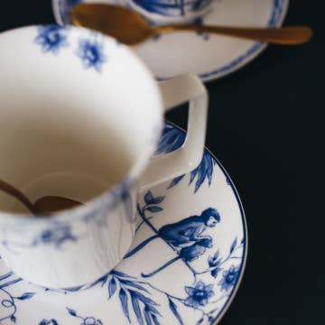 Dessert Plate with Monkeys- Set of 4