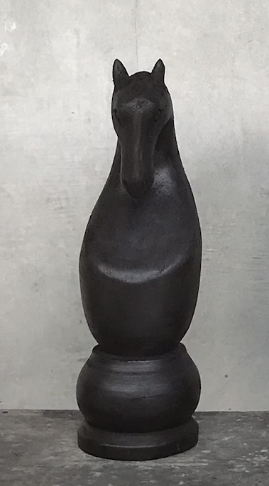 Chess Horse Sculpture - Black