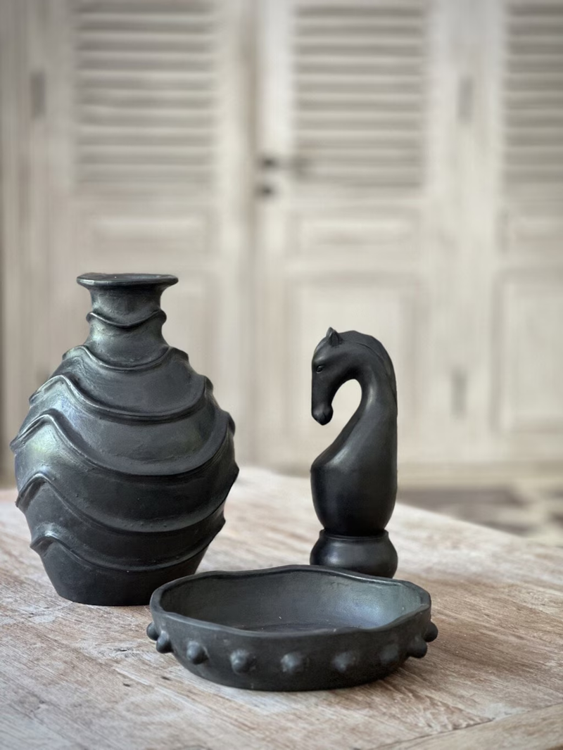 Chess Horse Sculpture - Black