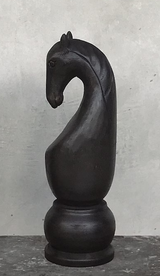 Chess Horse Sculpture - Black