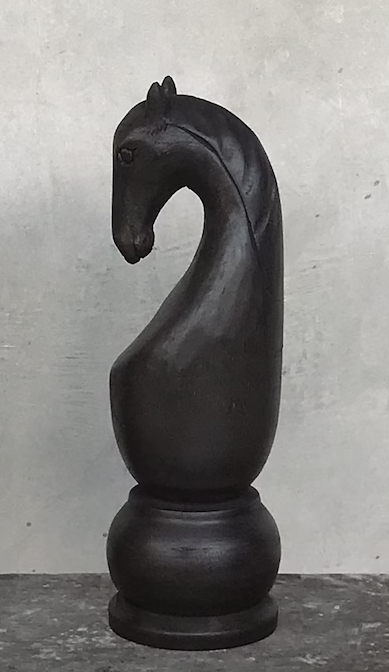 Chess Horse Sculpture - Black