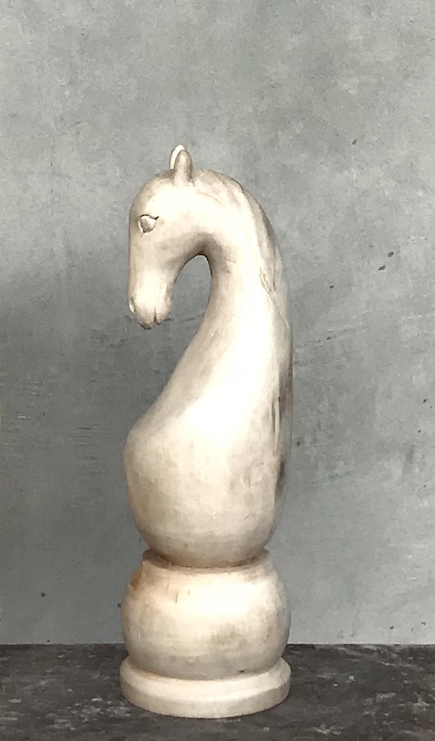 Chess Horse Sculpture - Natural