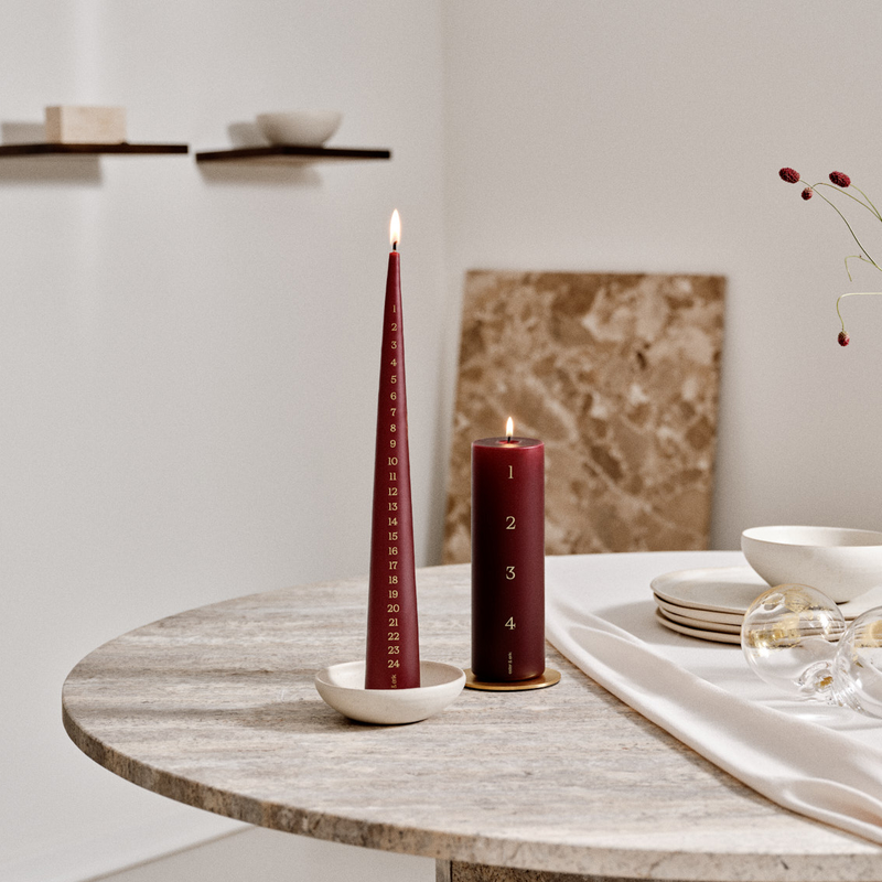 Advent Candle in Raw Toffee