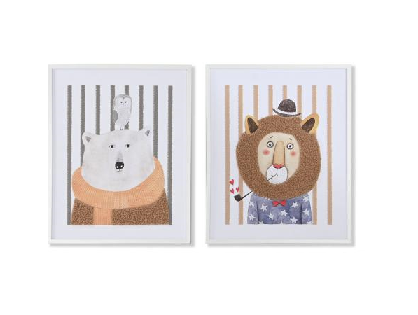 Animal Canvas Pictures (set of 2)