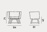 Armchair08 - Indoor Gervasoni Gray Collection