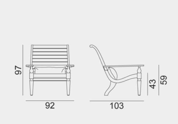Armchair - Outdoor Gervasoni Jeko Collection