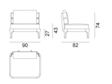 Armchair - Outdoor Gervasoni Mediterraneo Collection
