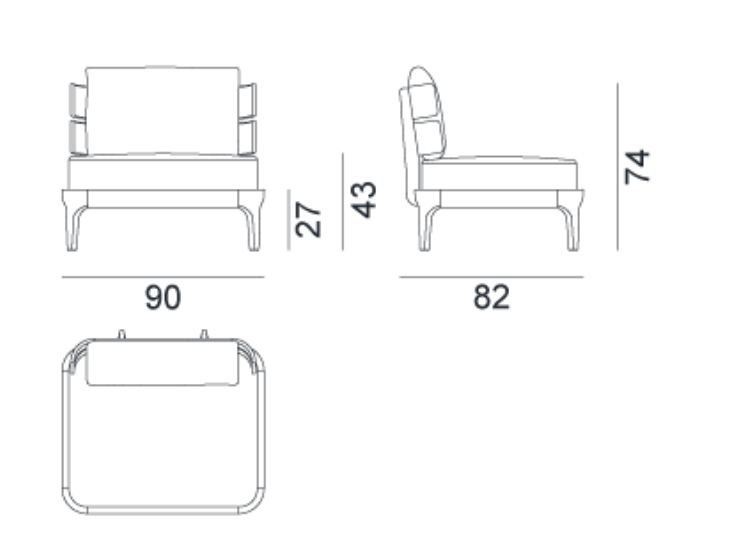 Armchair - Outdoor Gervasoni Mediterraneo Collection