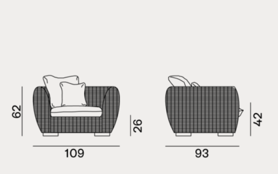Armchair - Outdoor Gervasoni Panda Collection