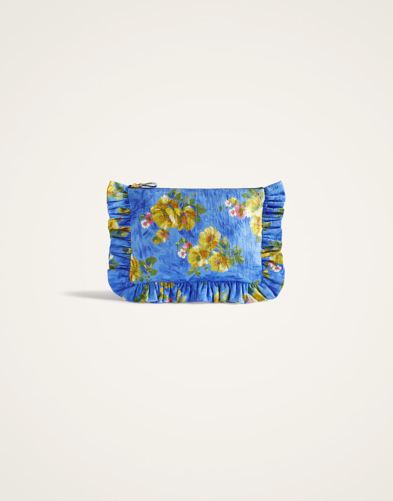 Pochette - Blue with Flowers - by La DoubleJ