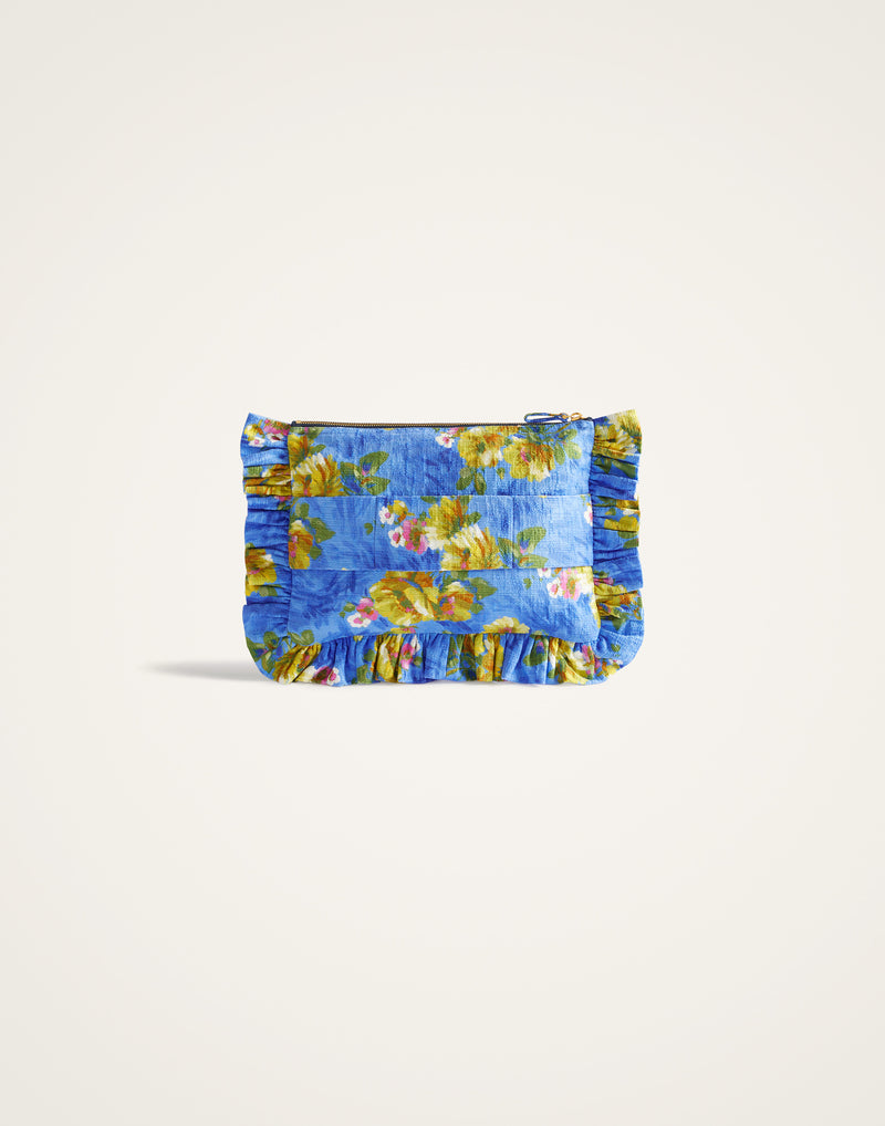 Pochette - Blue with Flowers - by La DoubleJ