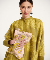 Pochette Bag - Swathe Pink in Cotton Sangallo Lace