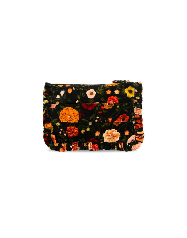 Hand Pochette Botticelli Black in Cotton Velvet BY LA DOUBLE J