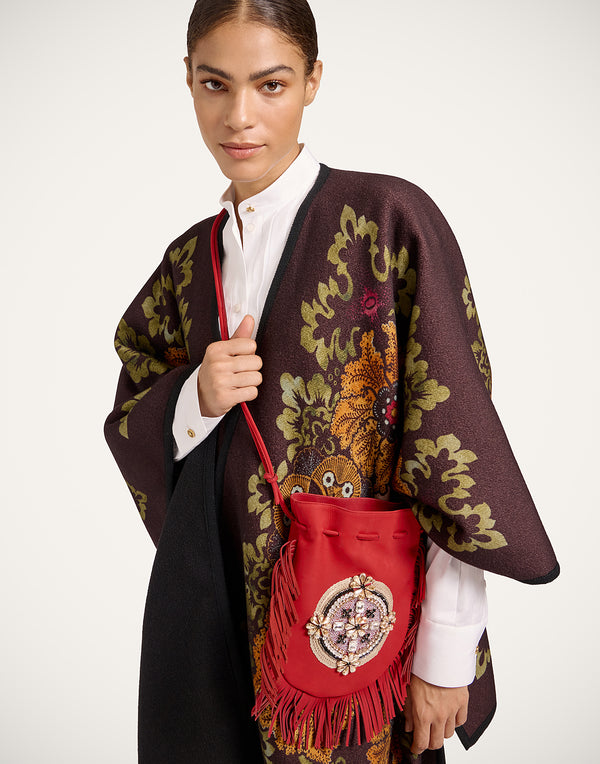 Bag - Red Leather - by La DoubleJ