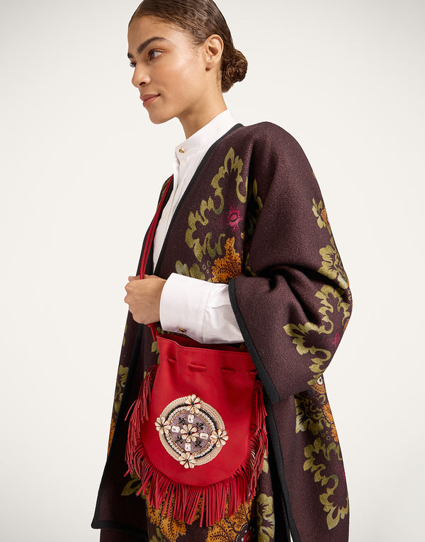 Bag - Red Leather - by La DoubleJ