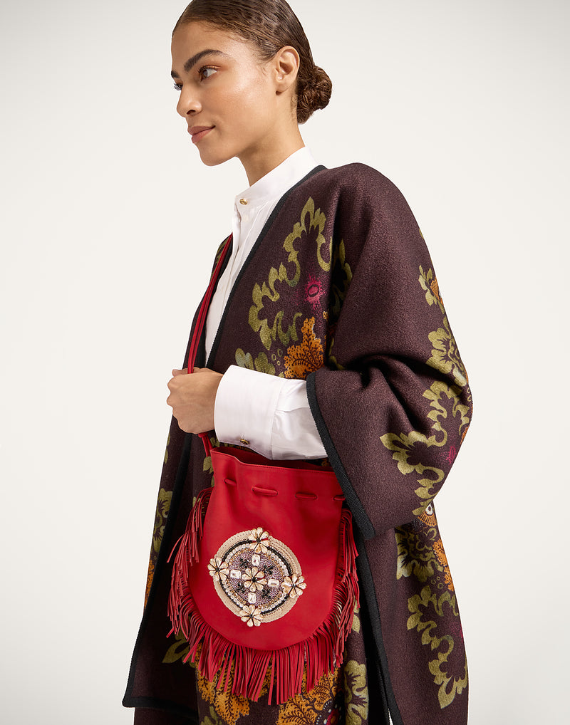 Bag - Red Leather - by La DoubleJ