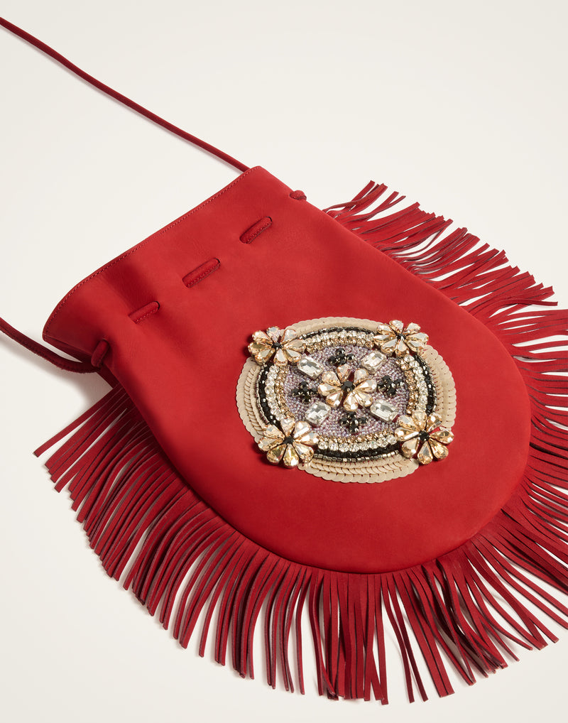 Bag - Red Leather - by La DoubleJ