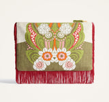 Pochette - Ambrosia Placée Orange in Rustic Cotton With Fringes by La Double J