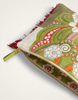 Pochette - Ambrosia Placée Orange in Rustic Cotton With Fringes by La Double J