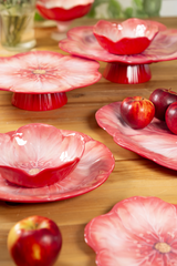 Oval Serving Plate in Melamine, Coral - Botanica Collection