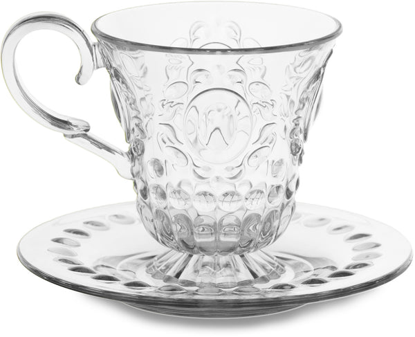 Set of 2 coffee cups & saucers (acrylic) - Baroque & Rock Collection