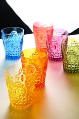Water Glass in Acrylic, Mixed Colour - Baroque and Rock Collection (Set of 6)