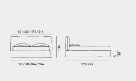 Bed - Indoor Gervasoni Loll Collection