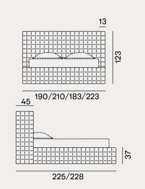 Double Bed - Indoor Gervasoni Nest Collection