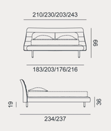Double Bed - Indoor Gervasoni Plumeau Collection