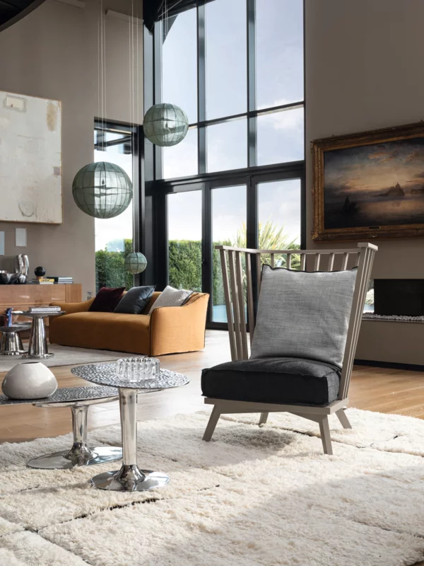 Bergere Chair - Indoor Gervasoni Gray Collection