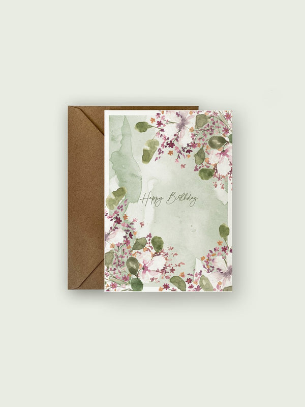 BIRTHDAY CARD | PURPLE PERIWINKLE english