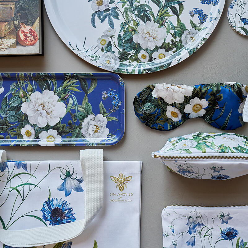 Tray; Blue Flower Garden JL