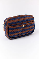 Beauty Bag Medium - Blues & stripe